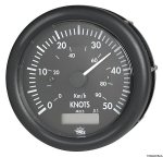 Osculati - Spidometro 0-50 nodi 12 V nero con totalizzatore